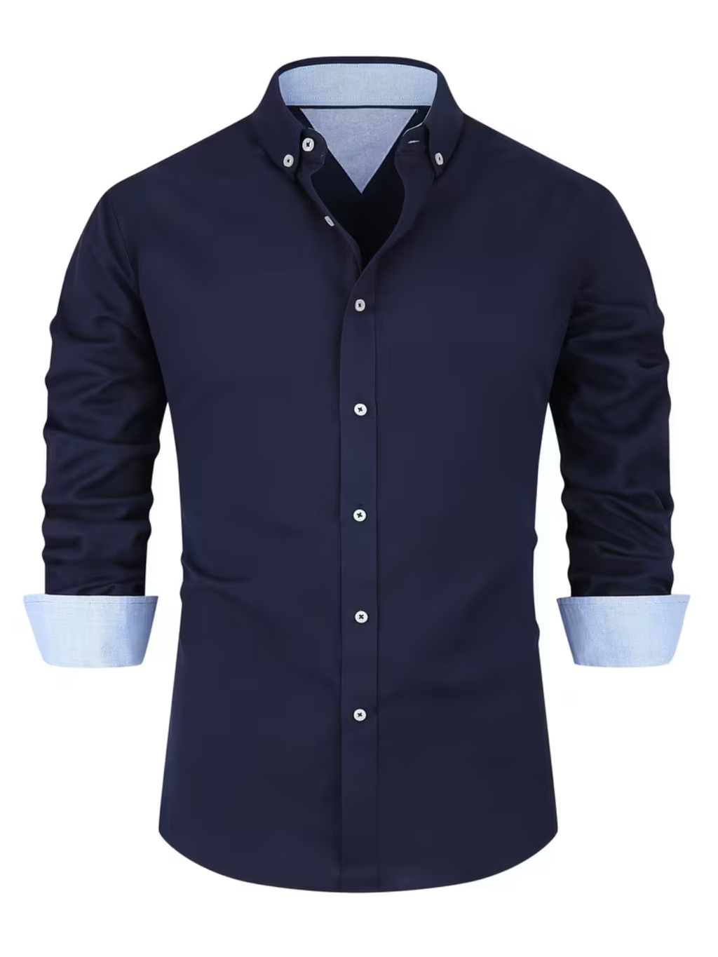 Chemise homme col contrasté