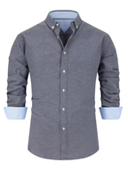 Chemise homme col contrasté