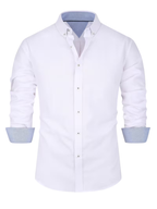 Chemise homme col contrasté
