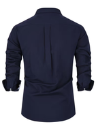 Chemise homme col contrasté