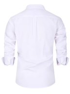 Chemise homme col contrasté
