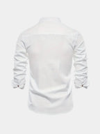Chemise homme col mao boutonnée