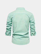 Chemise homme col mao boutonnée