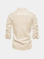 Chemise homme col mao boutonnée