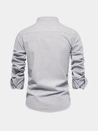 Chemise homme col mao boutonnée