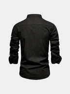 Chemise homme col mao boutonnée
