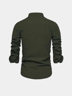 Chemise homme col mao boutonnée