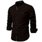 Chemise homme col mao classique