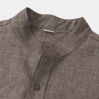 Chemise homme col mao manches courtes