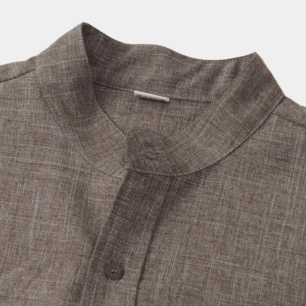Chemise homme col mao manches courtes