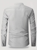 Chemise homme col mao poche poitrine
