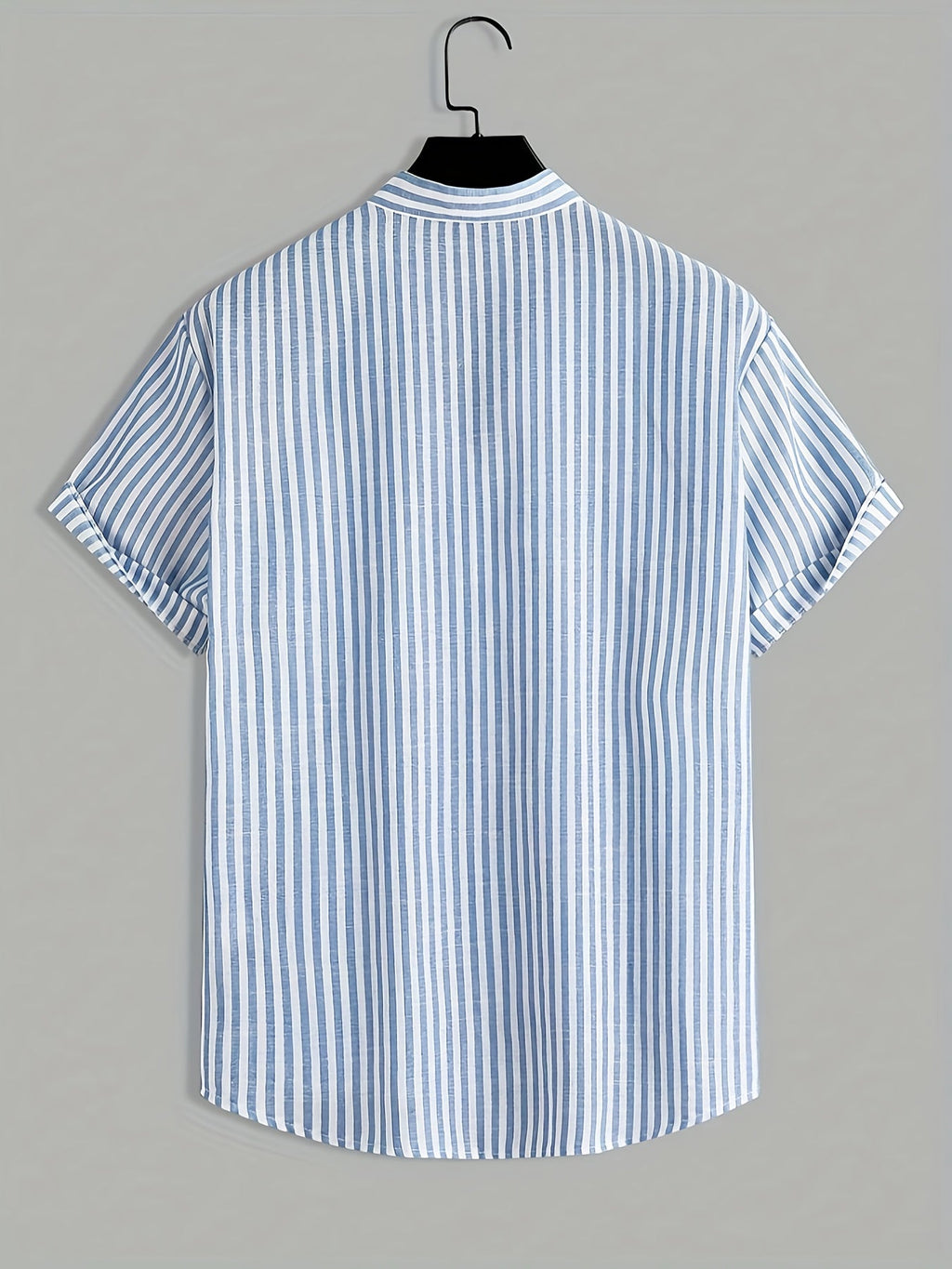 Chemise homme col mao rayée