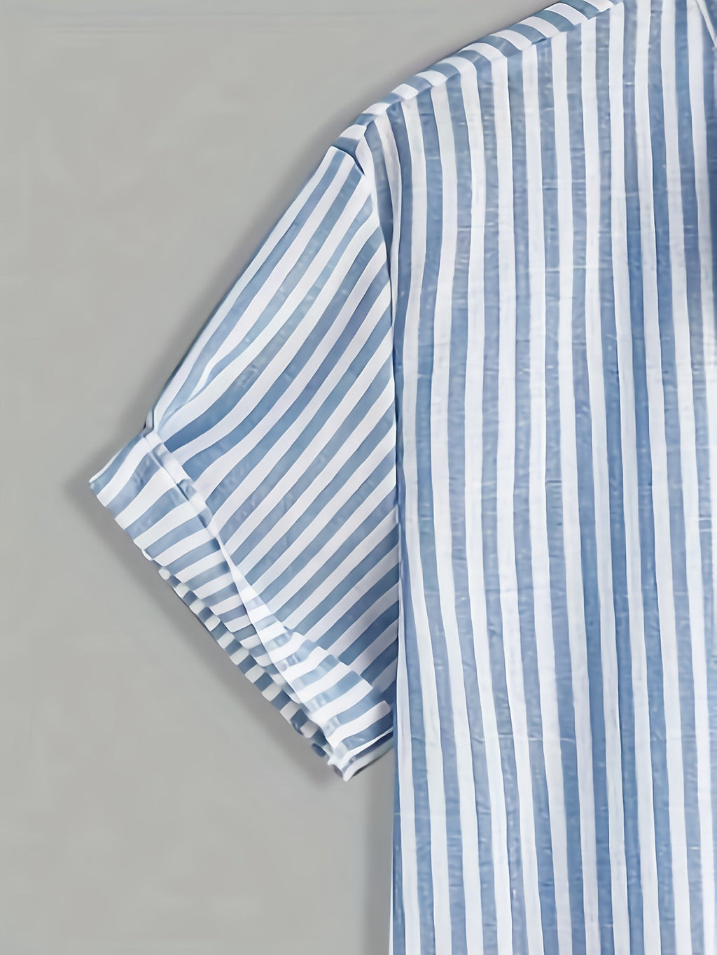 Chemise homme col mao rayée