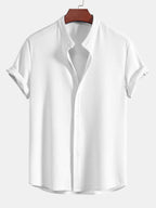 Chemise homme col officier texturée