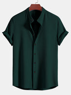 Chemise homme col officier texturée