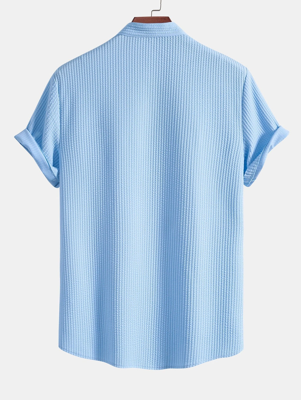 Chemise homme col officier texturée