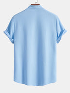 Chemise homme col officier texturée