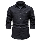 Chemise homme double poche boutonnée
