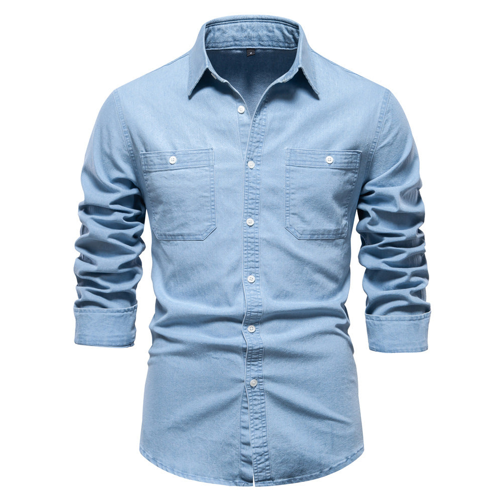 Chemise homme double poche boutonnée
