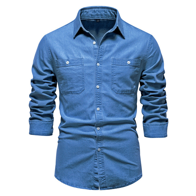 Chemise homme double poche boutonnée