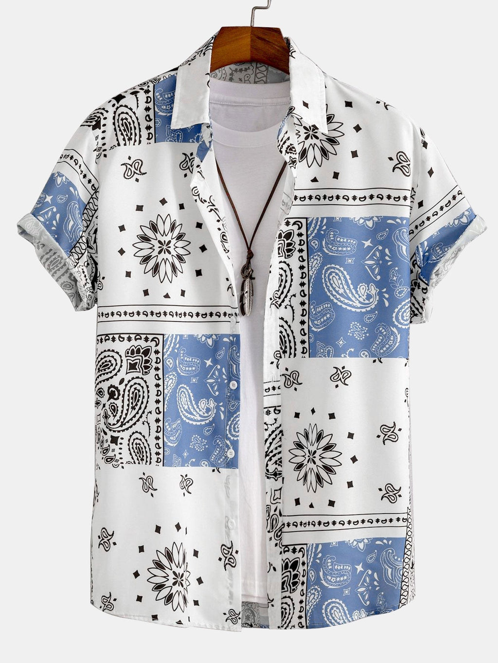 Chemise homme imprimée manches courtes