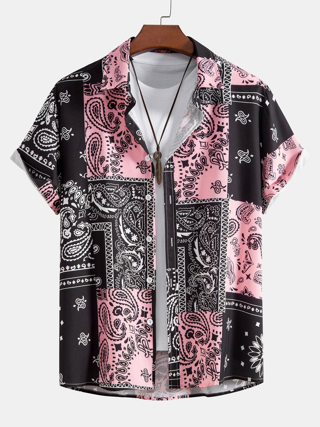 Chemise homme imprimée manches courtes