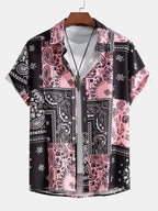 Chemise homme imprimée manches courtes