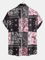 Chemise homme imprimée manches courtes