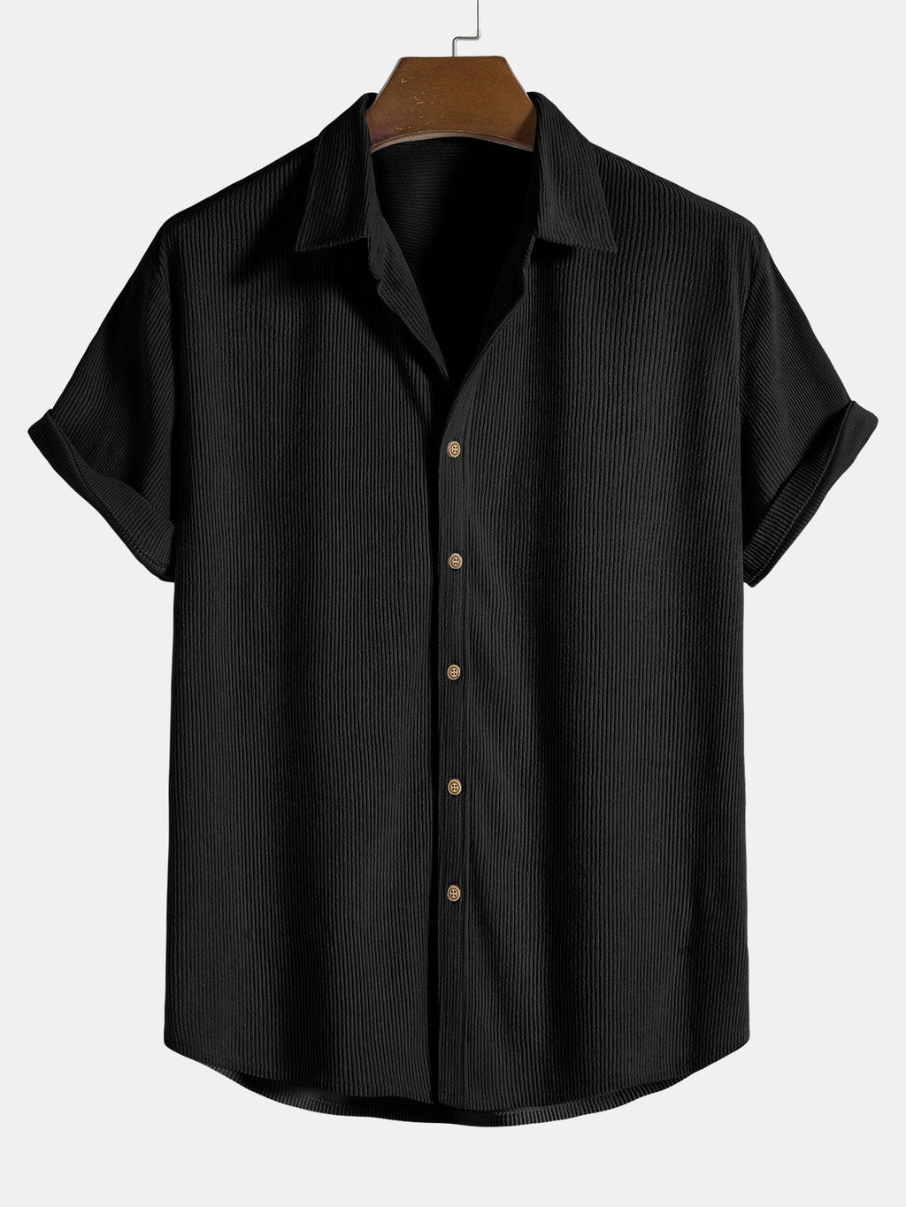 Chemise homme manches courtes texturée
