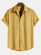 Chemise homme manches courtes texturée
