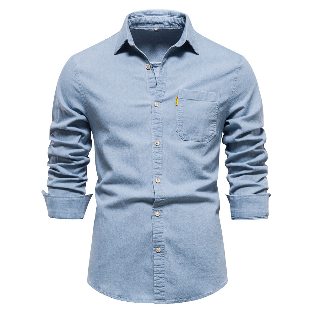 Chemise homme poche poitrine boutonnée
