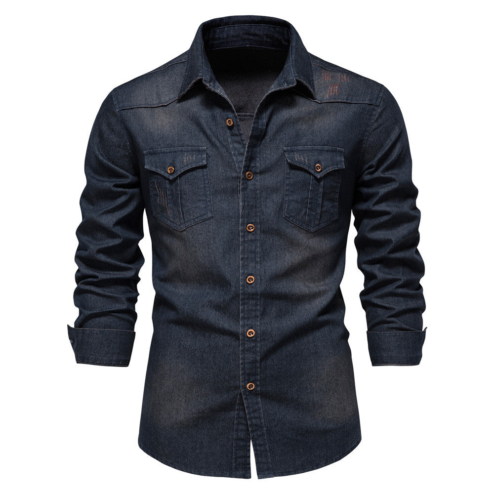Chemise homme poches poitrine boutonnées