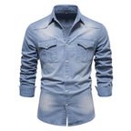 Chemise homme poches poitrine boutonnées