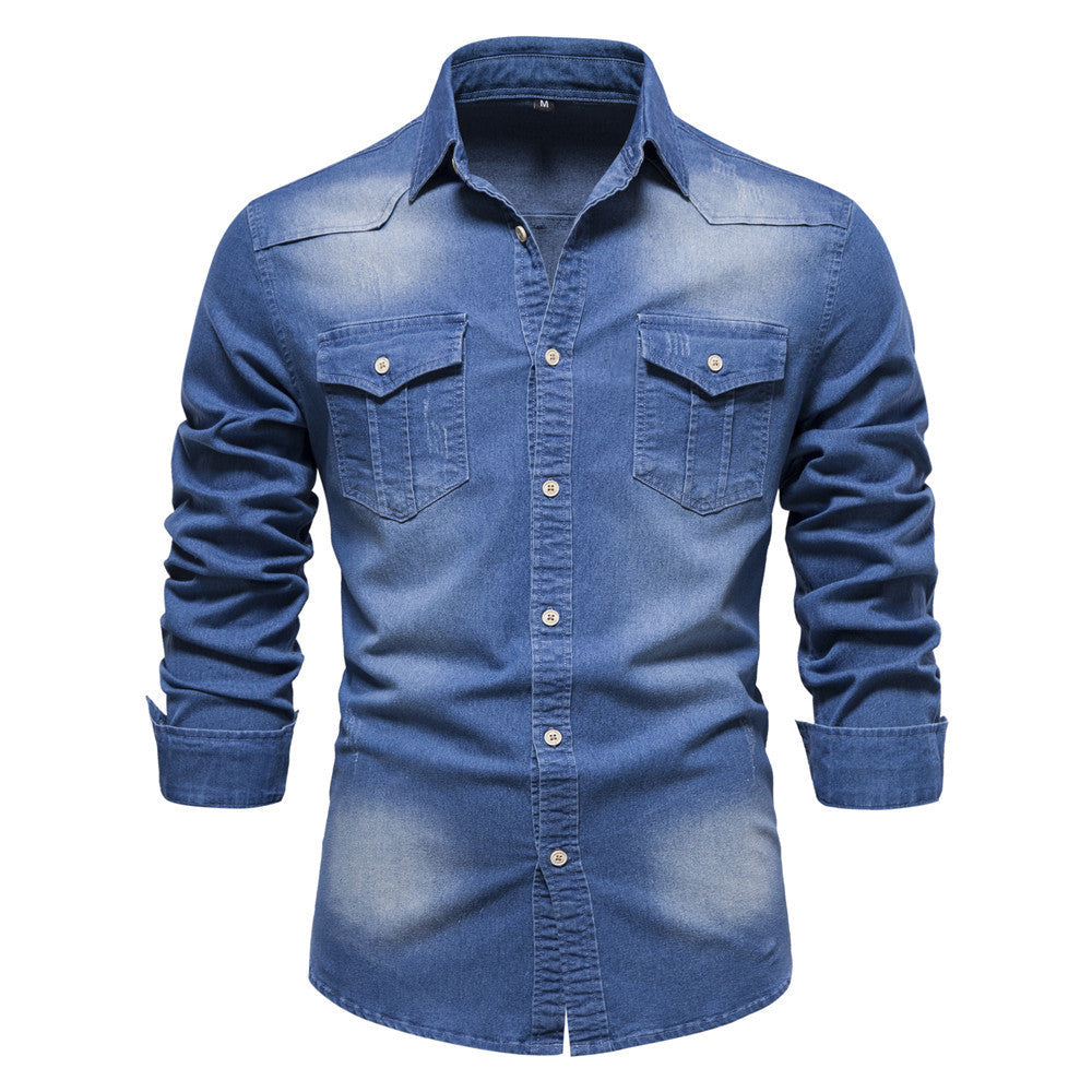 Chemise homme poches poitrine boutonnées