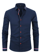 Chemise homme à poignets rayés