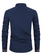 Chemise homme à poignets rayés