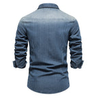 Chemise homme rayée à poches