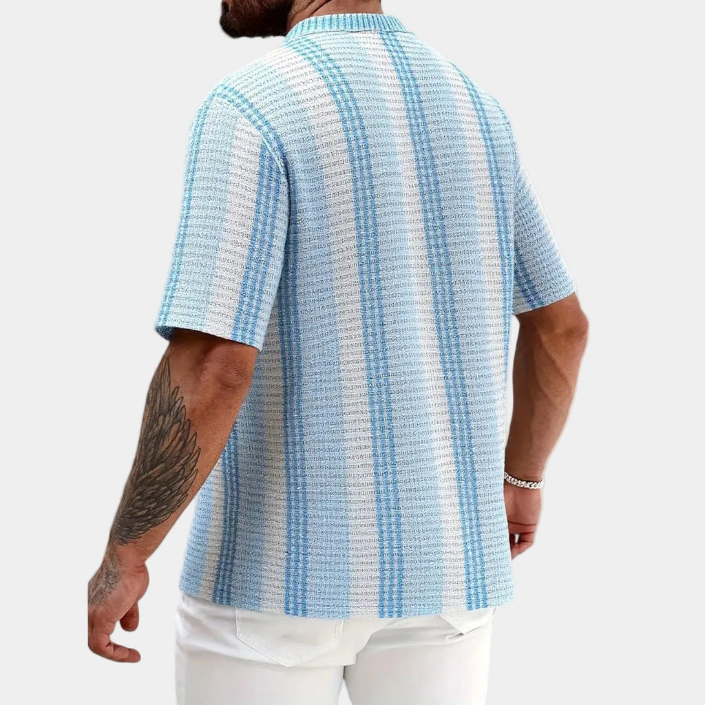 Chemise homme col ouvert boutonnée