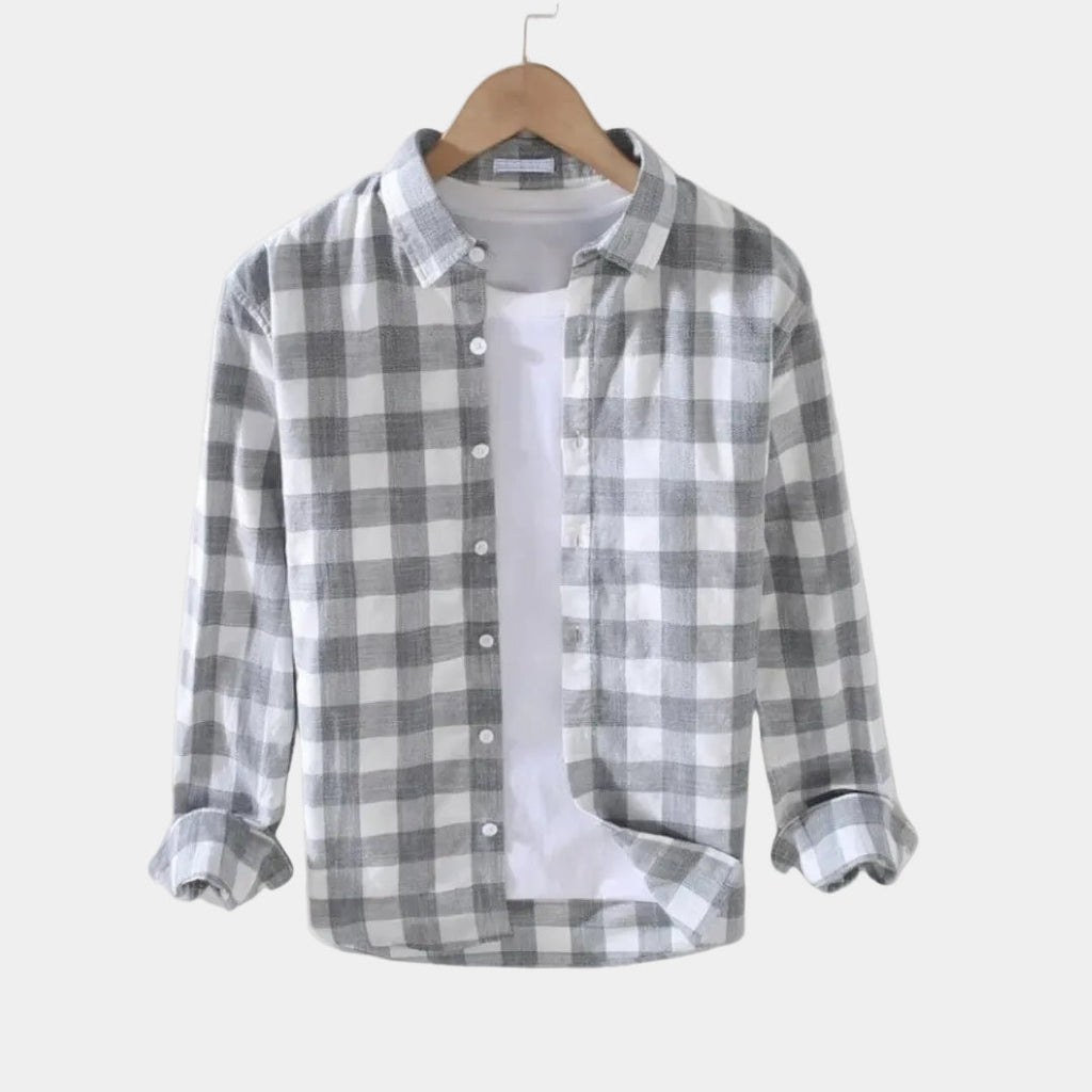 Chemise homme rayée boutonnée
