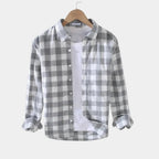 Chemise homme rayée boutonnée