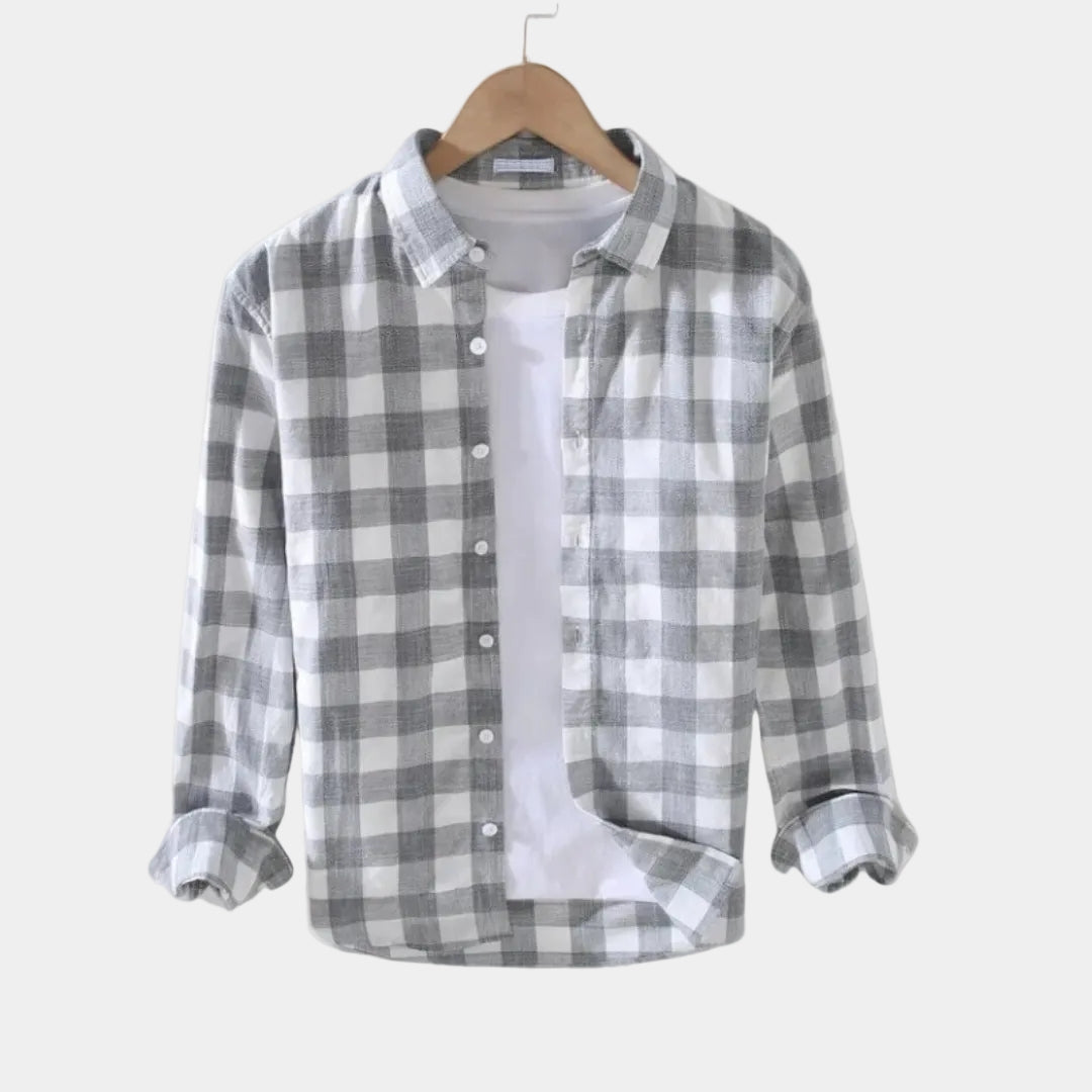 Chemise homme rayée boutonnée