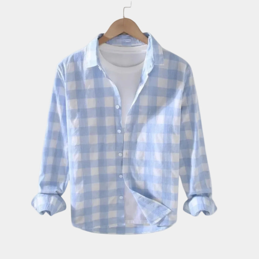 Chemise homme rayée boutonnée