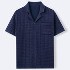 Chemise homme texturée à manches courtes