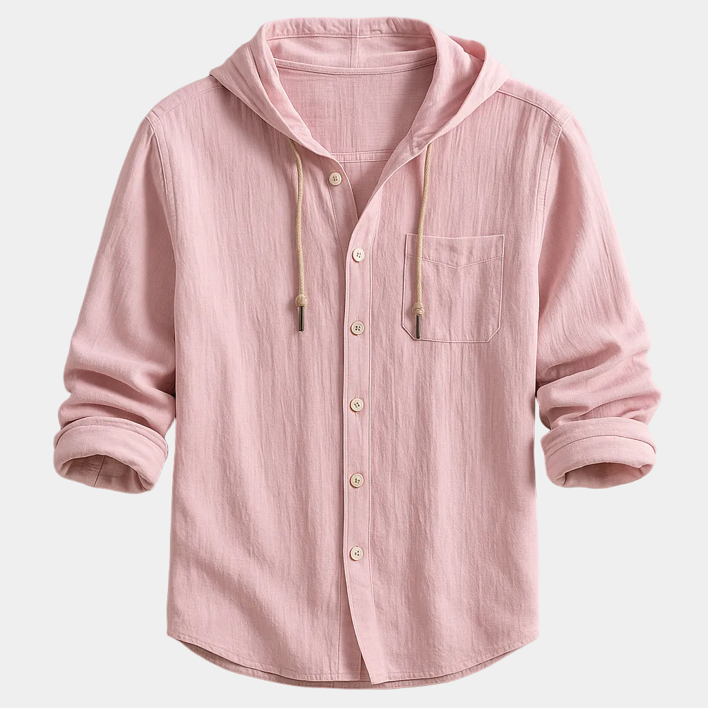 Chemise homme capuche boutonnée