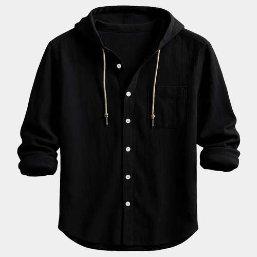 Chemise homme capuche boutonnée