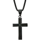 Collier Croix Gravé pour Hommes