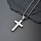 Collier Croix Gravé pour Hommes