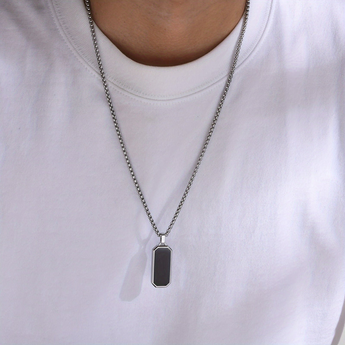 Collier Pendentif Géométrique pour Hommes