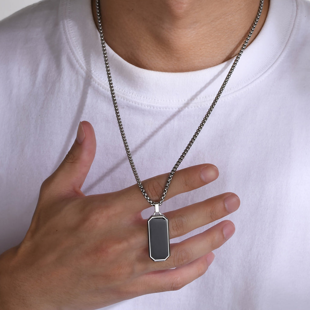 Collier Pendentif Géométrique pour Hommes