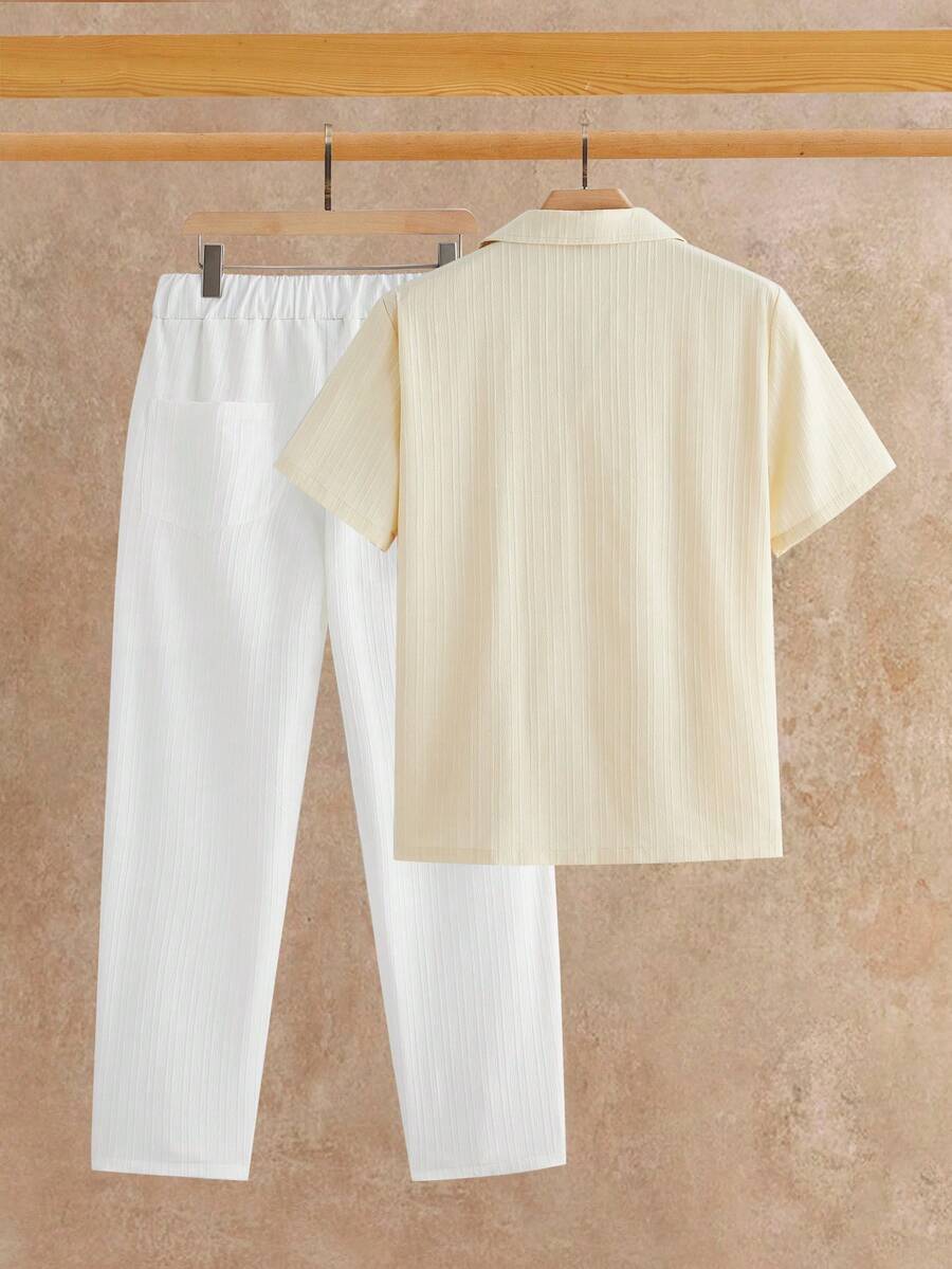 Ensemble Chemise Texturée pour Hommes